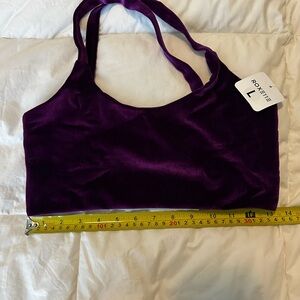 NWT Fused Hawaii Roxe11e line Hookena Velvet Bikini Top